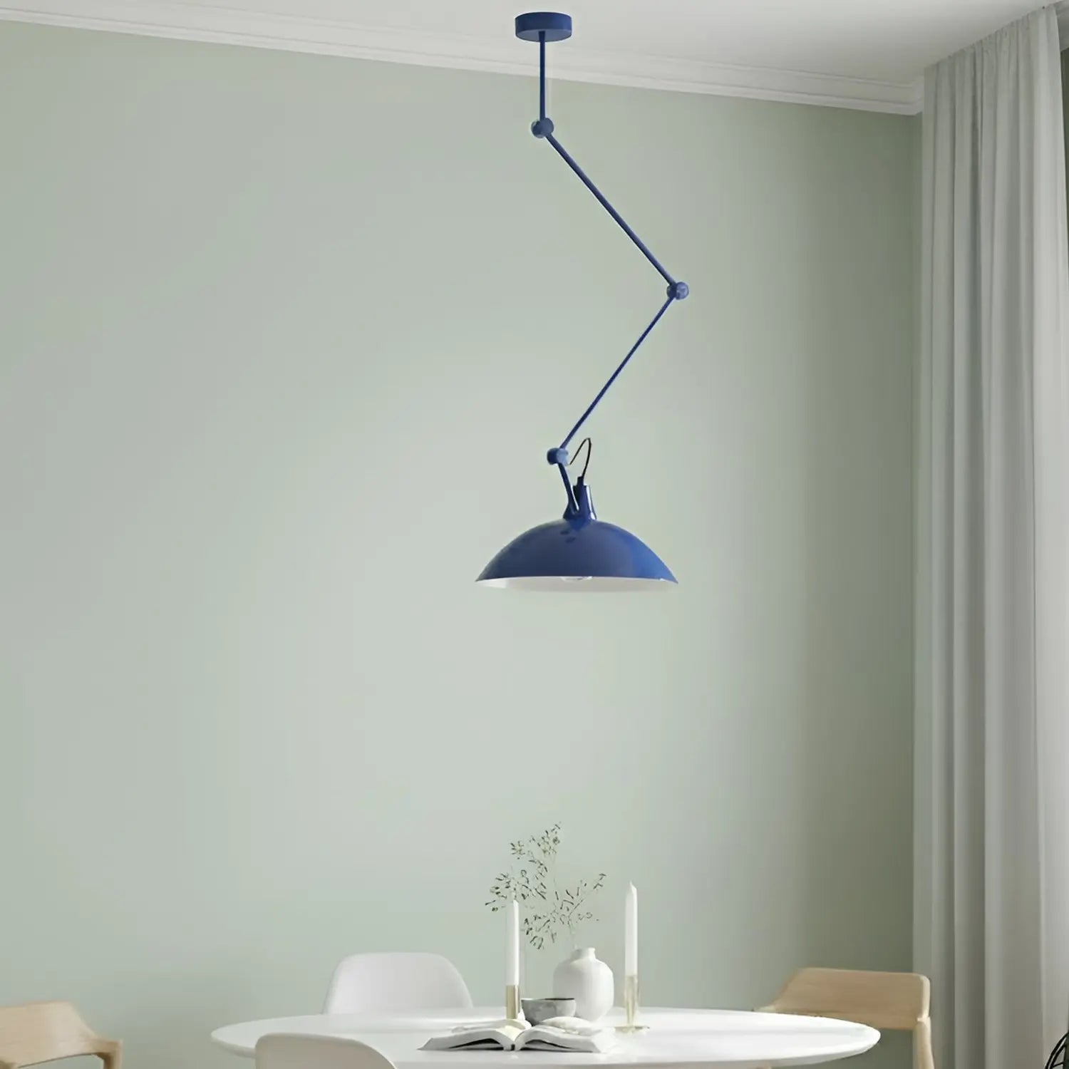 B-Ware Hängeleuchte Pendelleuchte Melos Blau Metall Skandinavisch Höhenverstellbar Led - 5904798659998