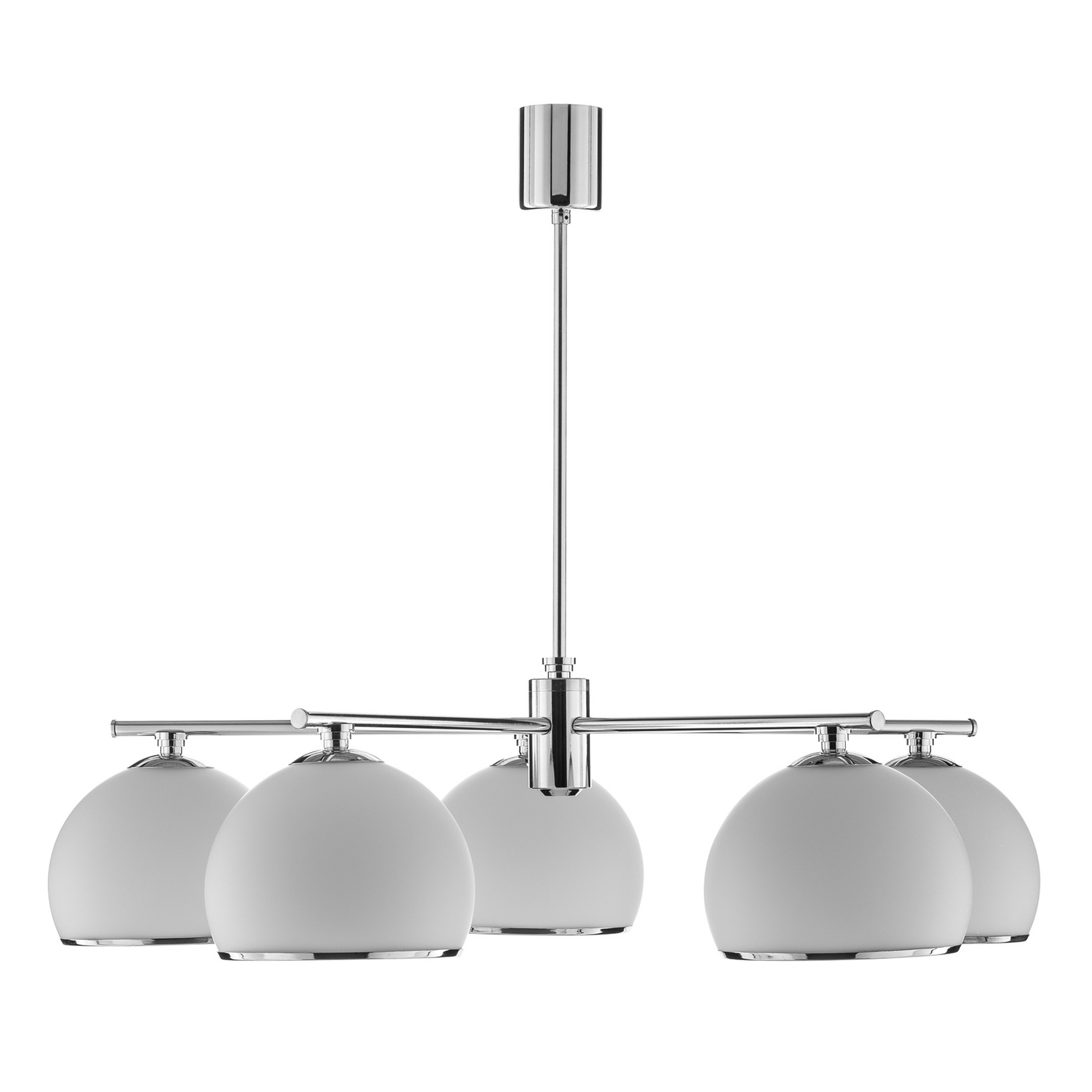 B-Ware Hängeleuchte Mina Leuchte Pendelleuchte Chromfarben Metall Glas Fünfflammig - 5902553215700