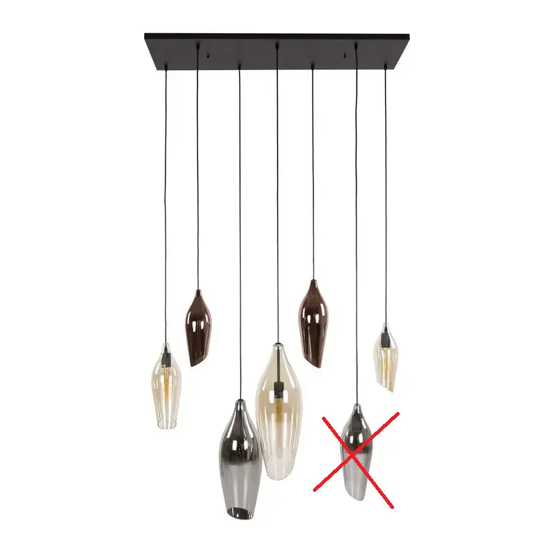 B-Ware Zijlstra Hängeleuchte Pendelleuchte Lampe Glas 7 Flammig Bunt Siehe Text/Foto - 8713244076923