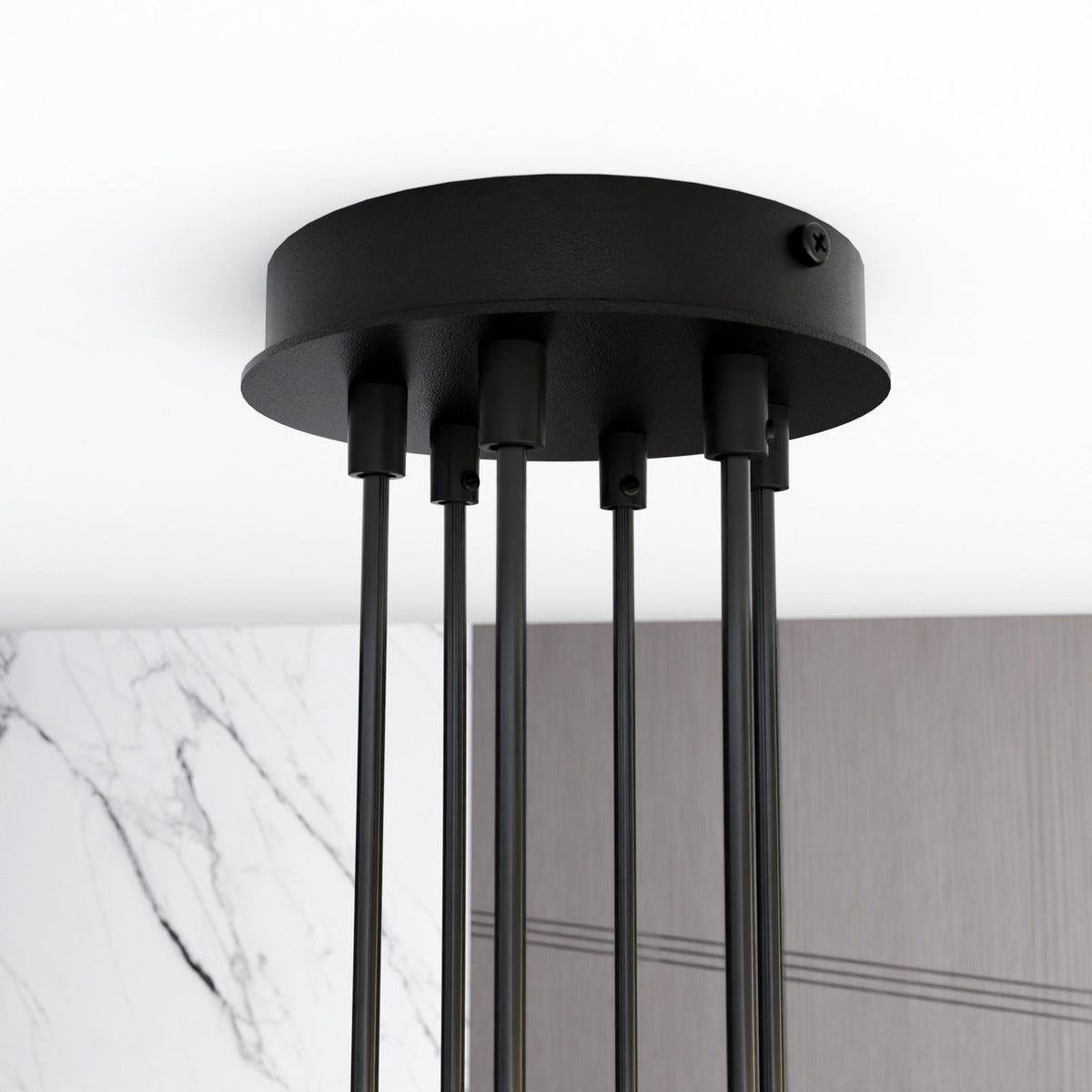 Hängeleuchte Modus 6 Stahl sechsflammig GX 53 schwarz Deckenlampe Lampe Leuc446 - 5901738929364