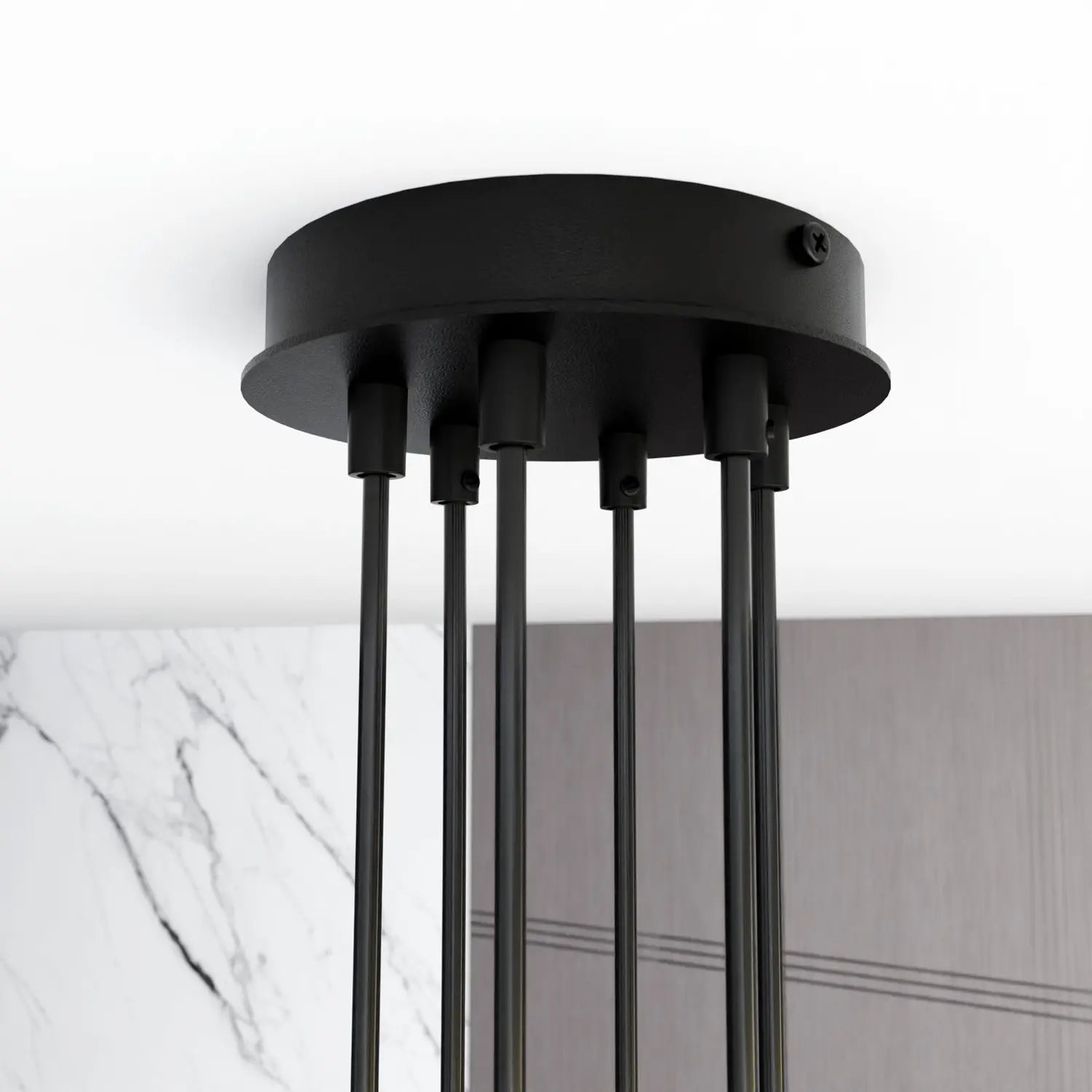 B-Ware Hängeleuchte Modus 6 Stahl Sechsflammig Gx 53 Schwarz Deckenlampe Lampe Leuc446 - 5901738929364