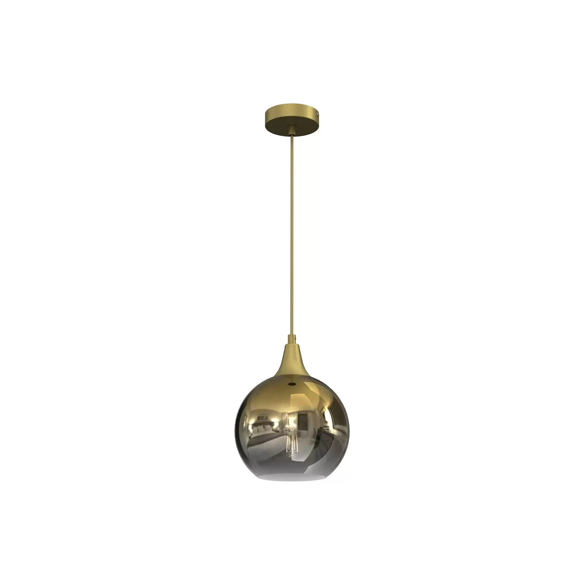 Hängeleuchte Monte aus Glas einflammig gold Hängelampe Lampe Leuchte E27 Spot - 5902693784005