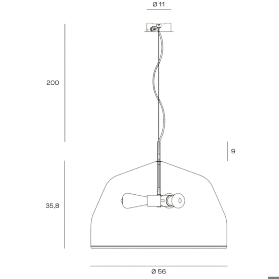 Mug Hängeleuchte Pendelleuchte Cremeweiß Chromdetail ø56cm B-Ware - 8050612940043