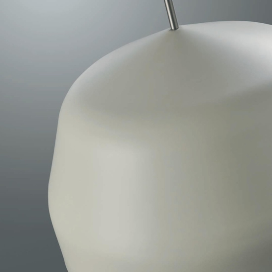 Mug Hängeleuchte Pendelleuchte Cremeweiß Chromdetail ø56cm B-Ware - 8050612940043