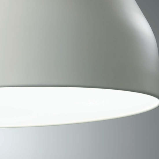 Mug Hängeleuchte Pendelleuchte Cremeweiß Chromdetail ø56cm B-Ware - 8050612940043