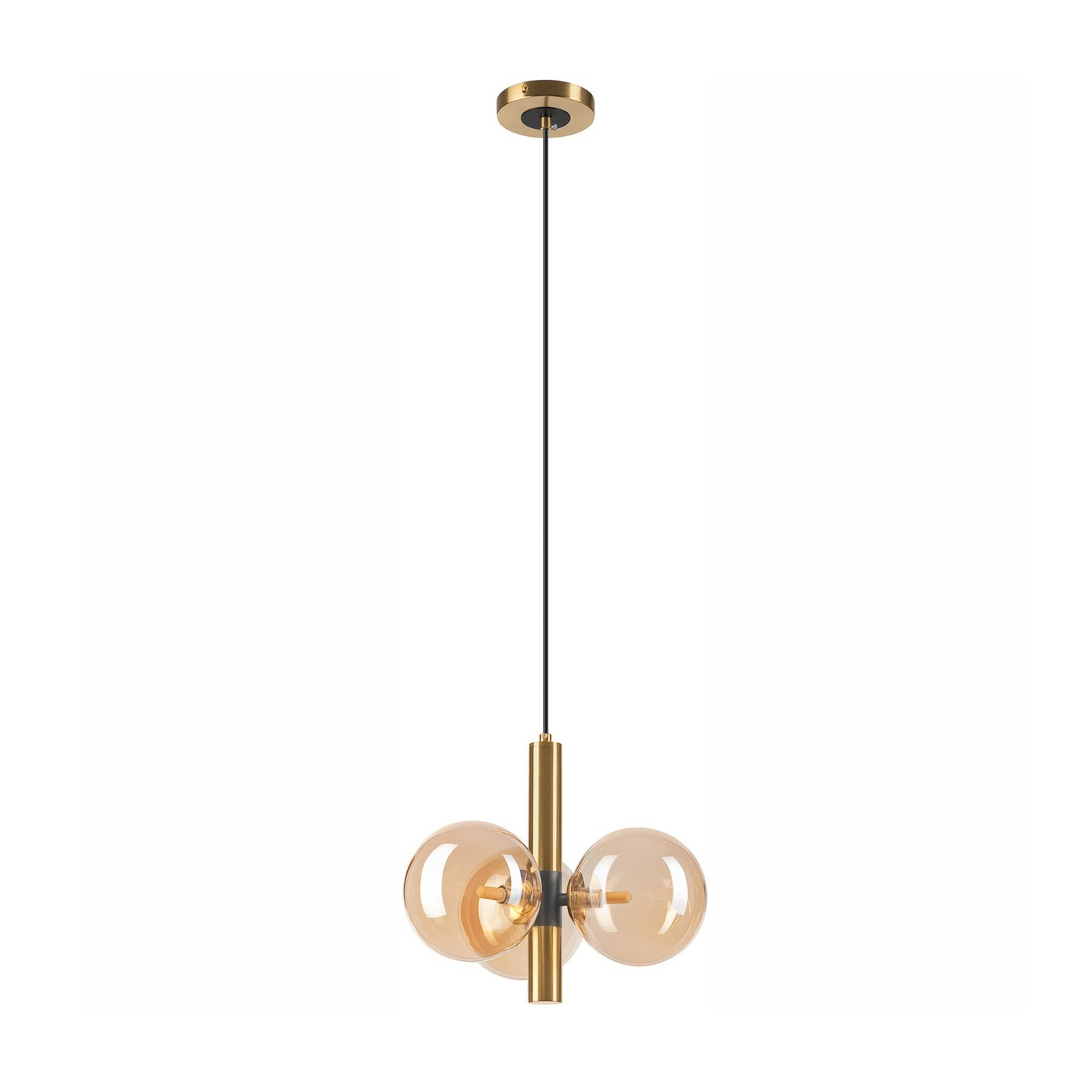 B-Ware Hängeleuchte Natalia Pendelleuchte Lampe Glas Leuchte 3 Flammig Gold - 5907687449335