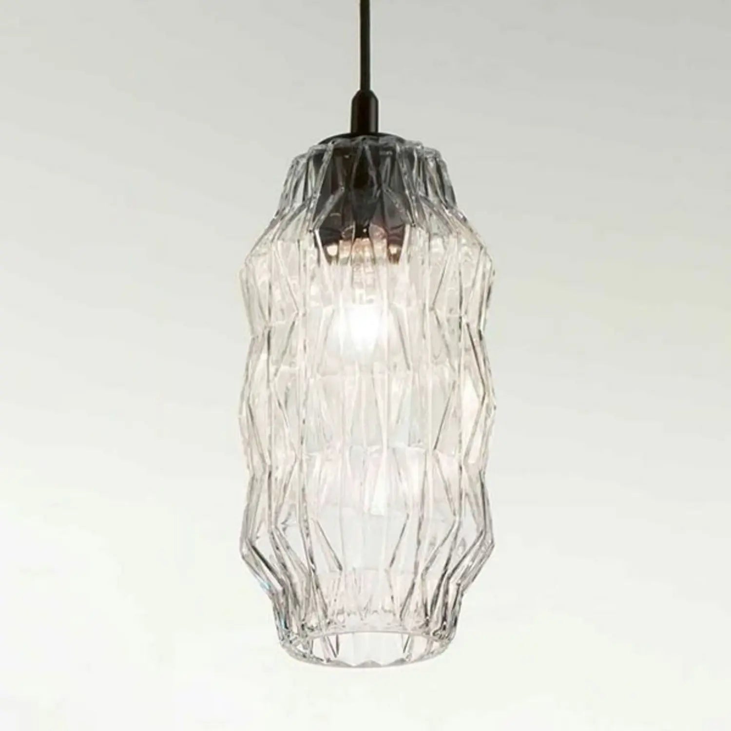 B-Ware Selène Hängeleuchte Pendelleuchte Glas Transparent Origami Glasleuchte Glaslampe - 8023761119950