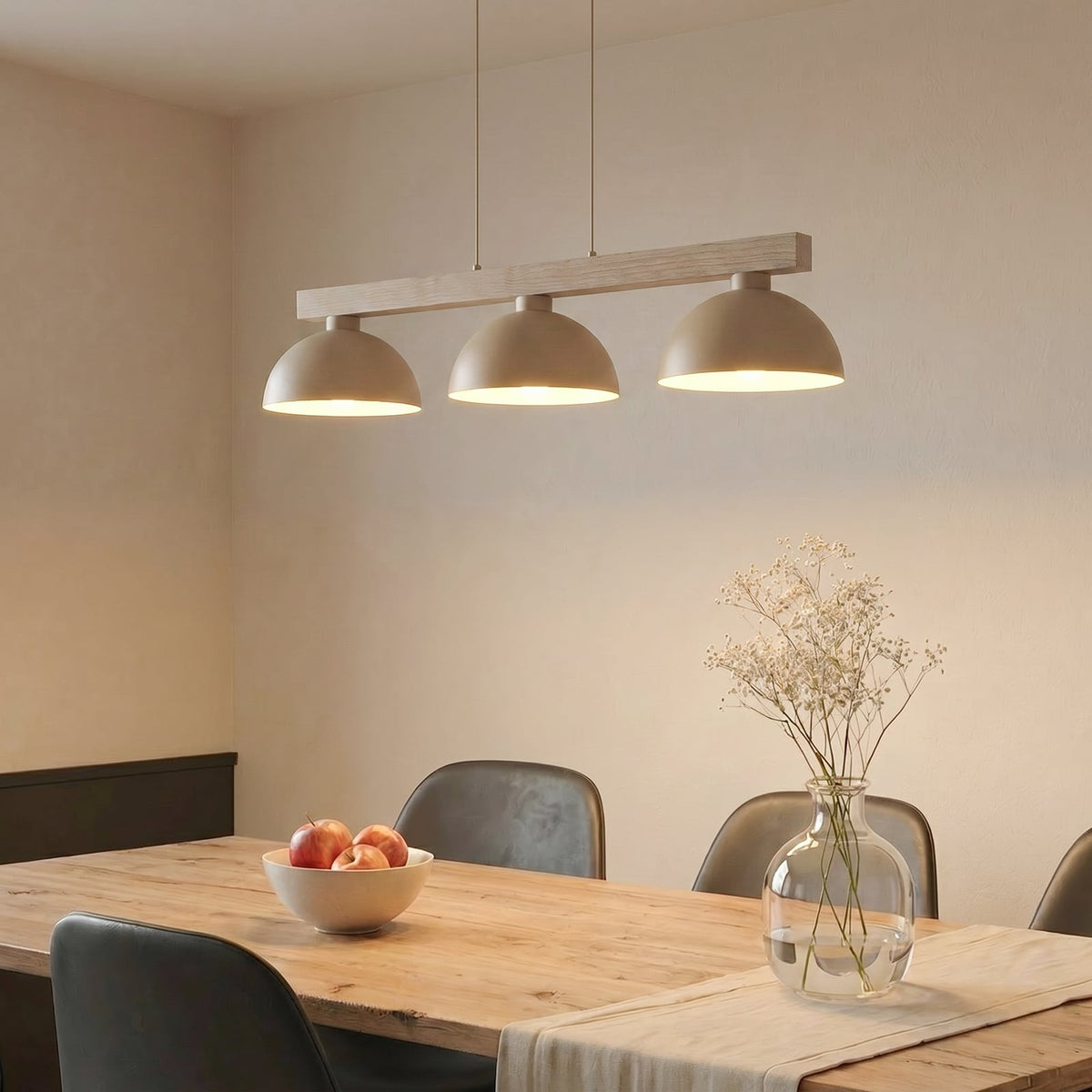 Hängeleuchte Pendelleuchte Oslo Sandfarben Leuchte Esszimmer Skandinavisch - 5906135110124