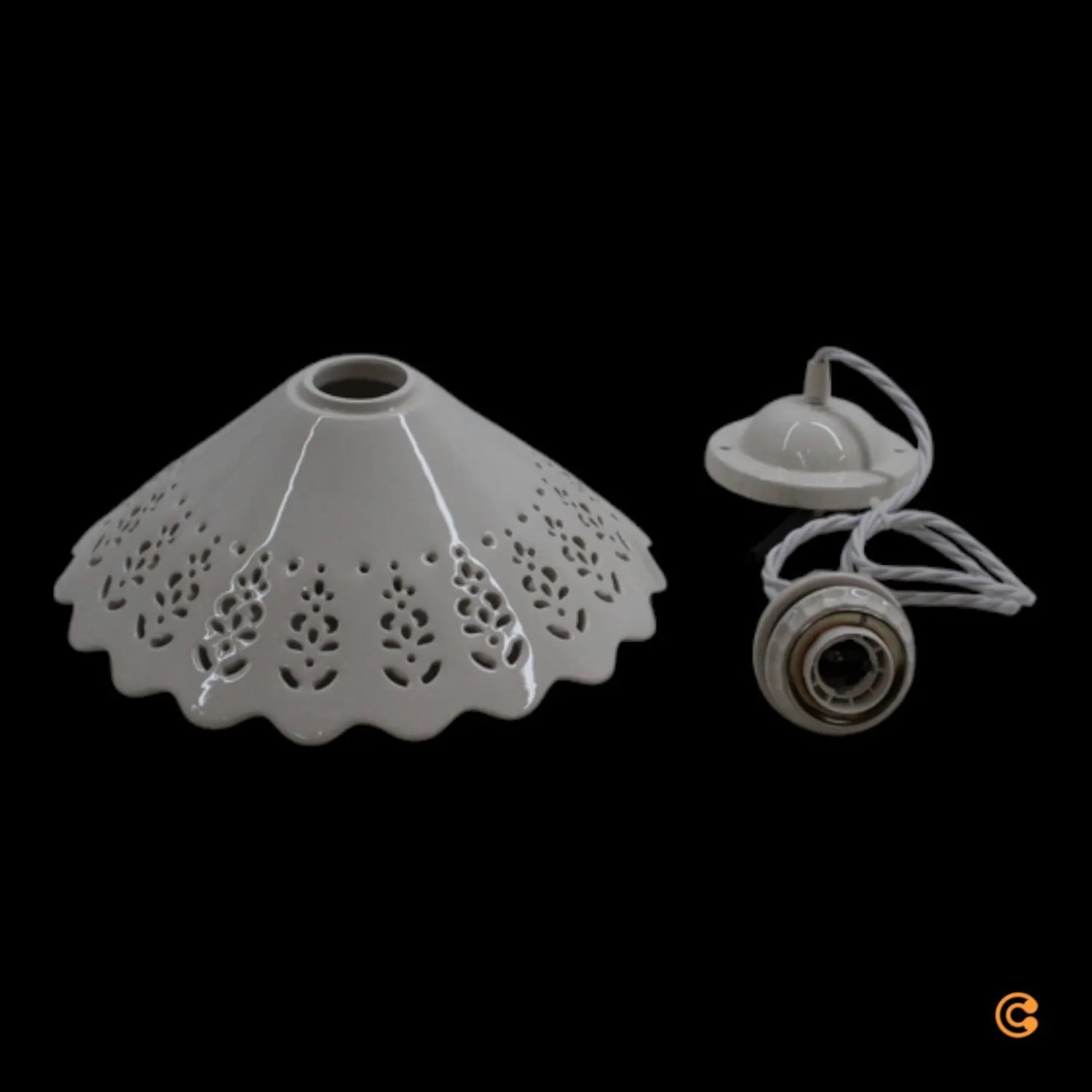 Ceramiche Hängeleuchte Pizzo, 1 Flg 30 Cm Hängelampe Lampe Leuchte Spot Licht B-Ware - 2013017