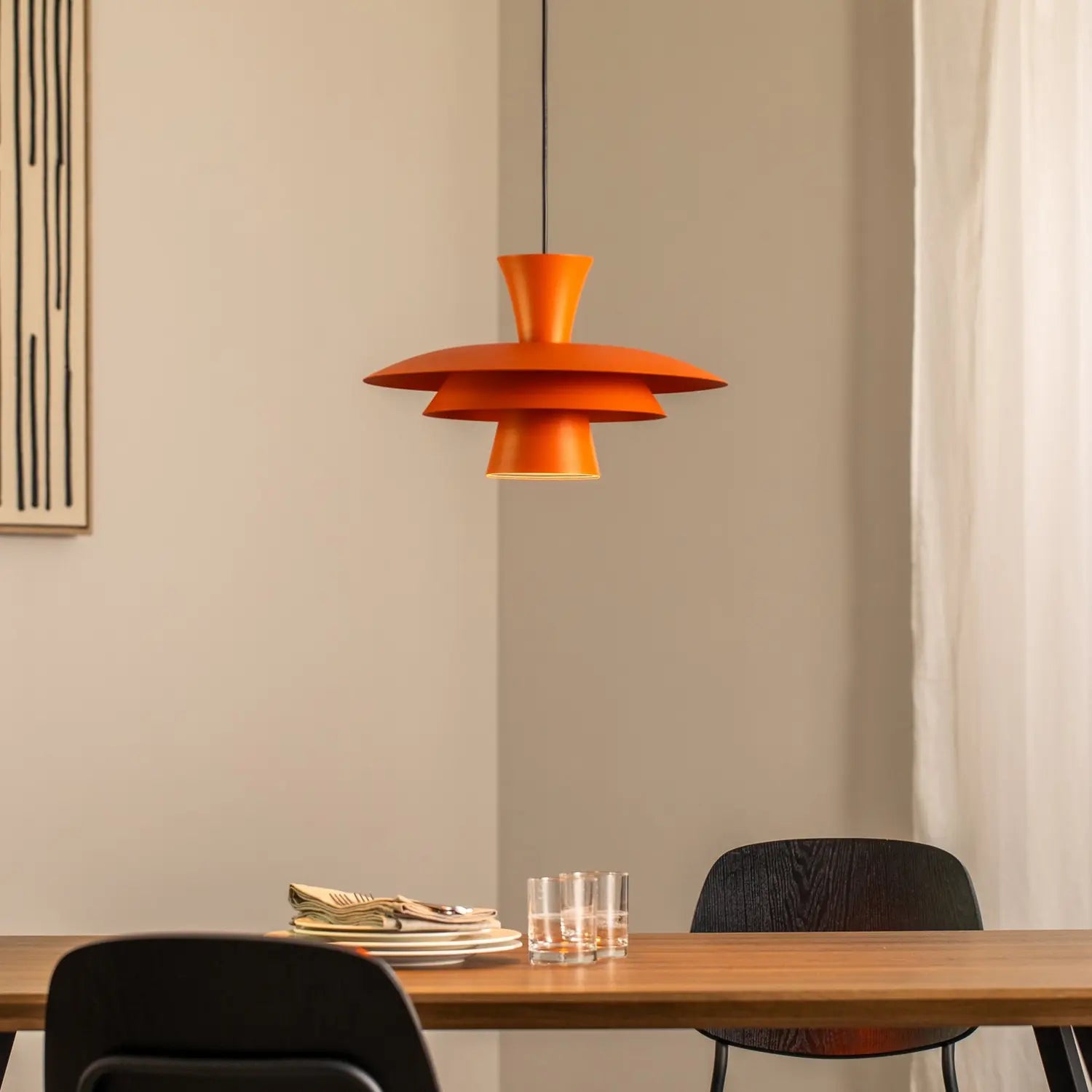B-Ware Luminex Hängeleuchte Pendelleuchte Plato Orange Stahl Lampe Leuchte E27 ø 3866