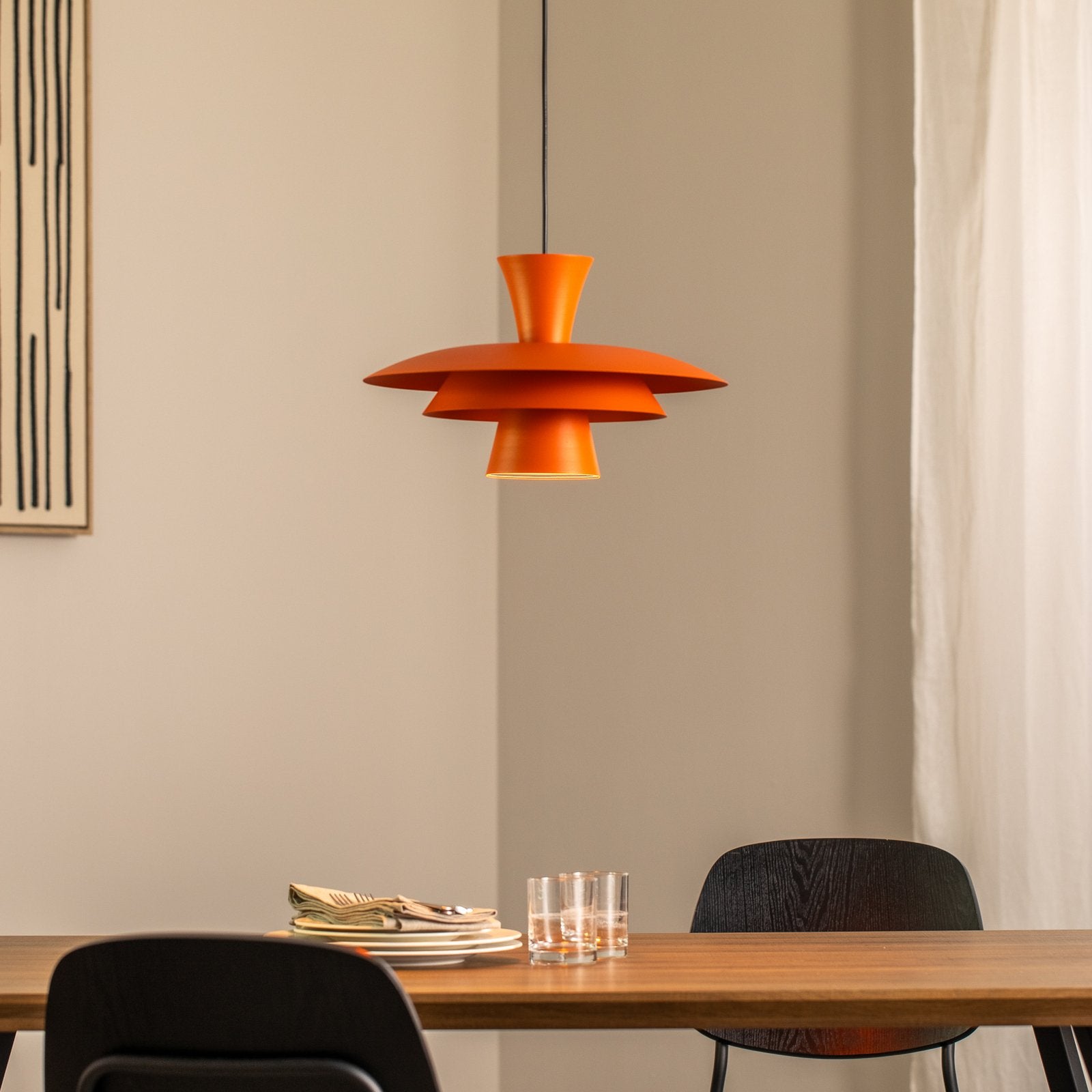 Luminex Hängeleuchte Pendelleuchte Plato orange Stahl Lampe Leuchte E27 Ø 3866 - 5907565945058
