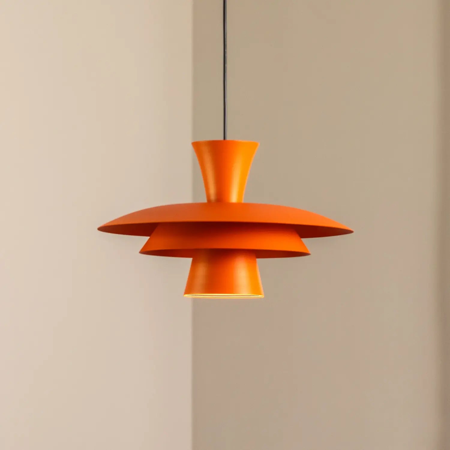 B-Ware Luminex Hängeleuchte Pendelleuchte Plato Orange Stahl Lampe Leuchte E27 ø 3866