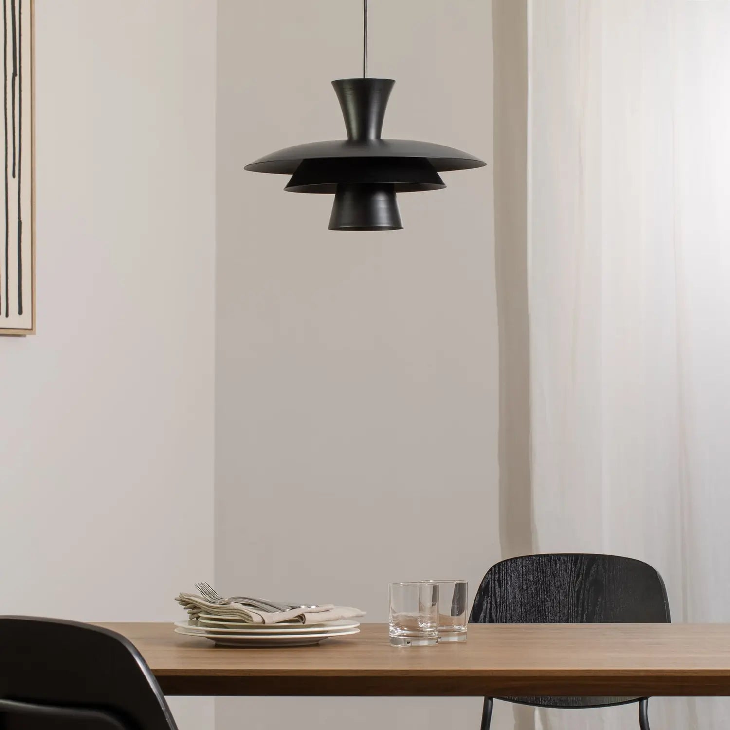 B-Ware Plato Hängeleuchte Pendelleuchte Schwarz Stahl E27 Wohnzimmer Beleuchtung - 5907565944860