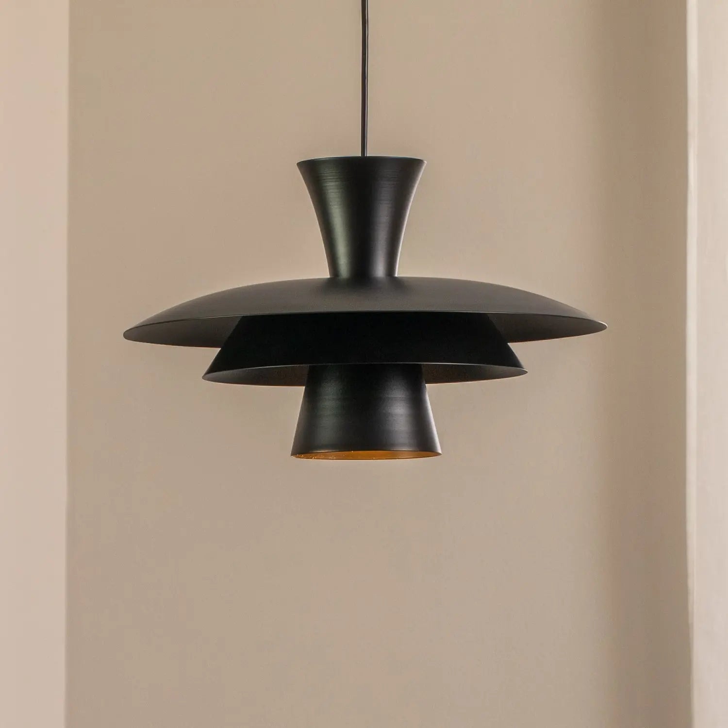 B-Ware Plato Hängeleuchte Pendelleuchte Schwarz Stahl E27 Wohnzimmer Beleuchtung - 5907565944860