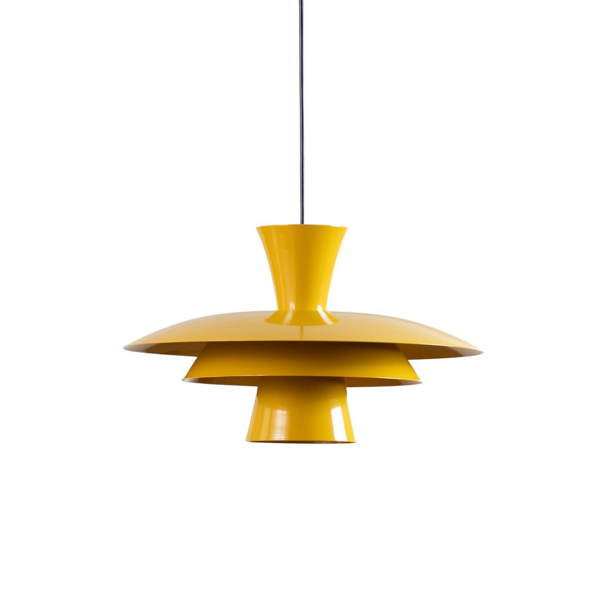 Luminex Hängeleuchte Plato LED Pendelleuchte Lampe dimmbar senfgelb Ø38cm - 5907565945065