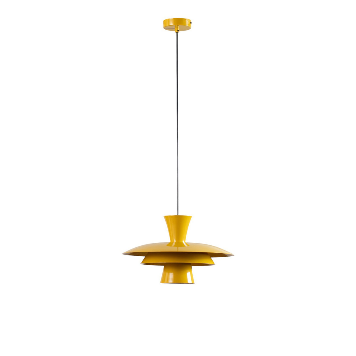 Luminex Hängeleuchte Plato LED Pendelleuchte Lampe dimmbar senfgelb Ø38cm - 5907565945065
