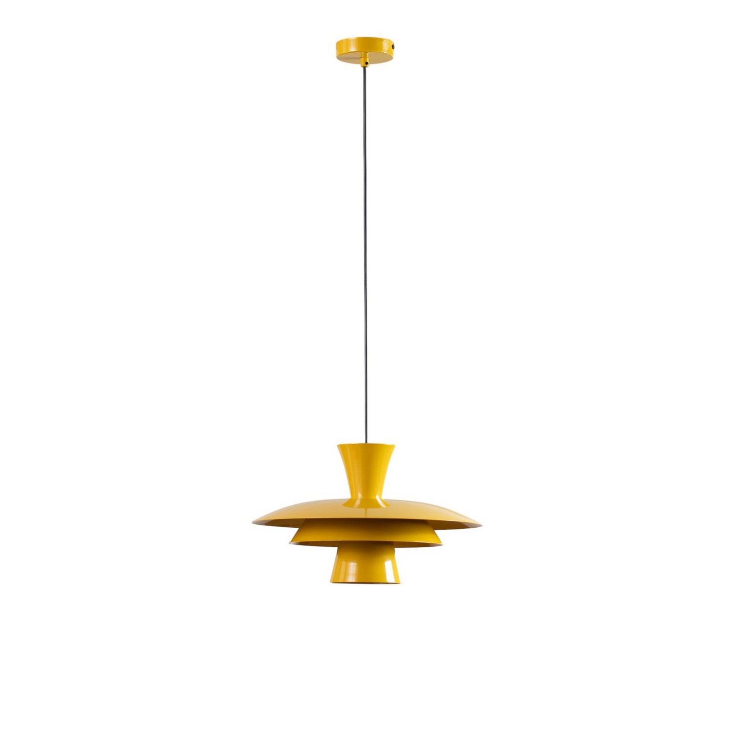 B-Ware Luminex Hängeleuchte Pendelleuchte Plato Senfgelb Metall E27 38 Cm - 5907565945065