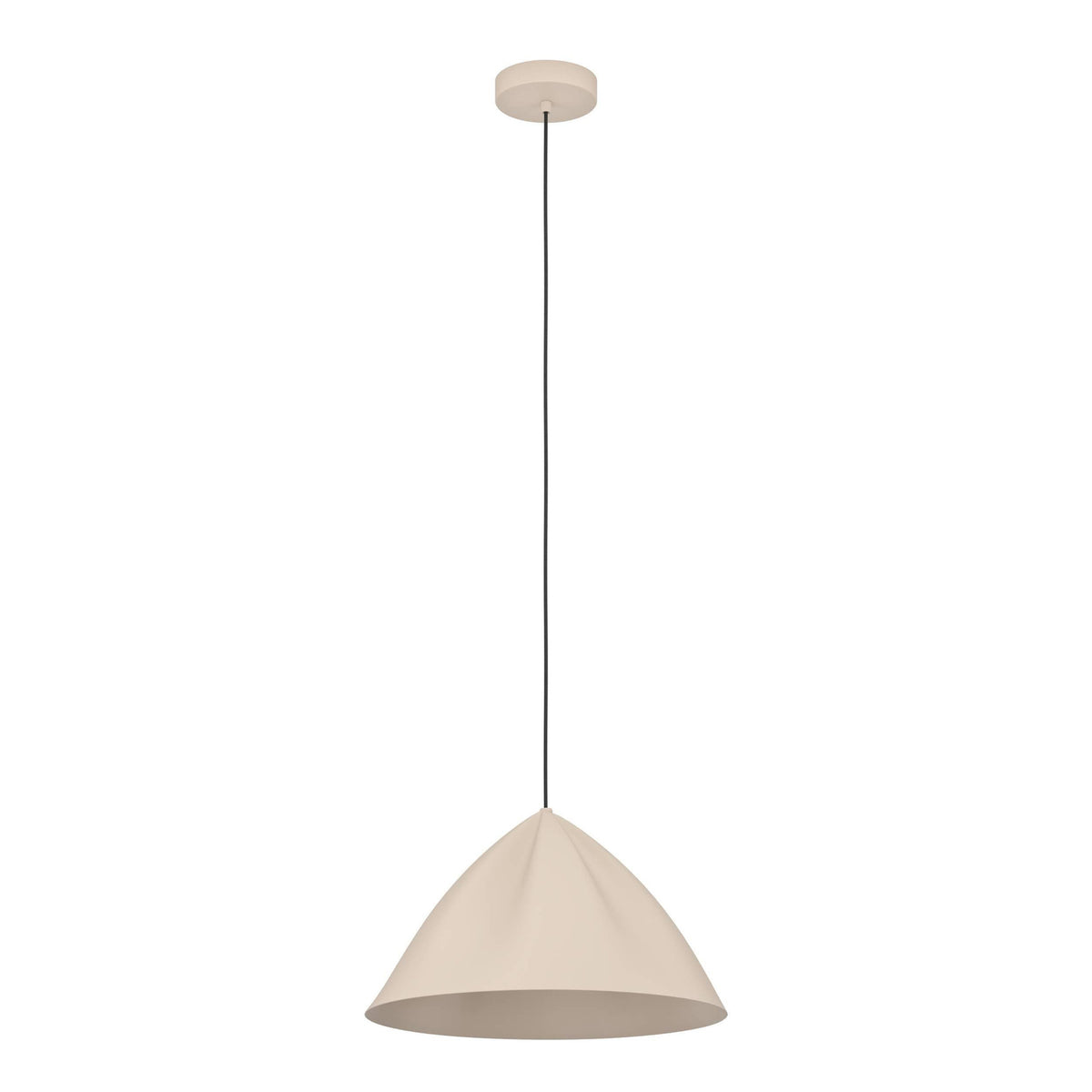 EGLO Hängeleuchte Pendelleuchte Podere sandfarben Stahl Ø 42.5 cm E27 dimmbar - 9008606274079