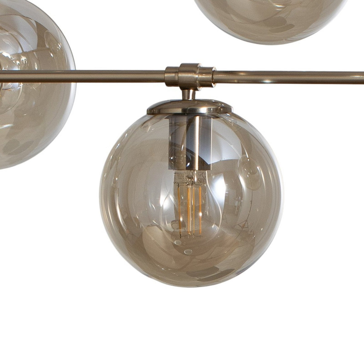 Portemo Hängeleuchte Deckenlampe Lampe messing Länge 104 cm 6-flammig Glas - 8698525682072