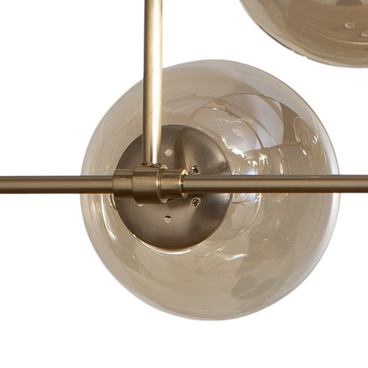Portemo Hängeleuchte Deckenlampe Lampe messing Länge 104 cm 6-flammig Glas - 8698525682072
