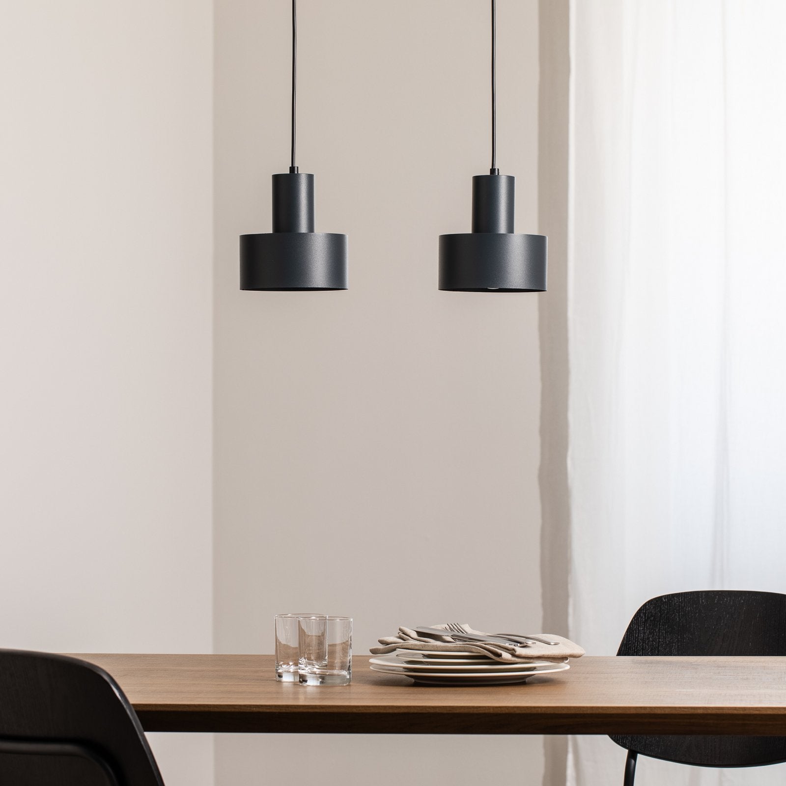 Sigma Hängeleuchte Pendellampe Rif 2 anthrazit Stahl 2flg linear dimmbar E27 - 5902846810667