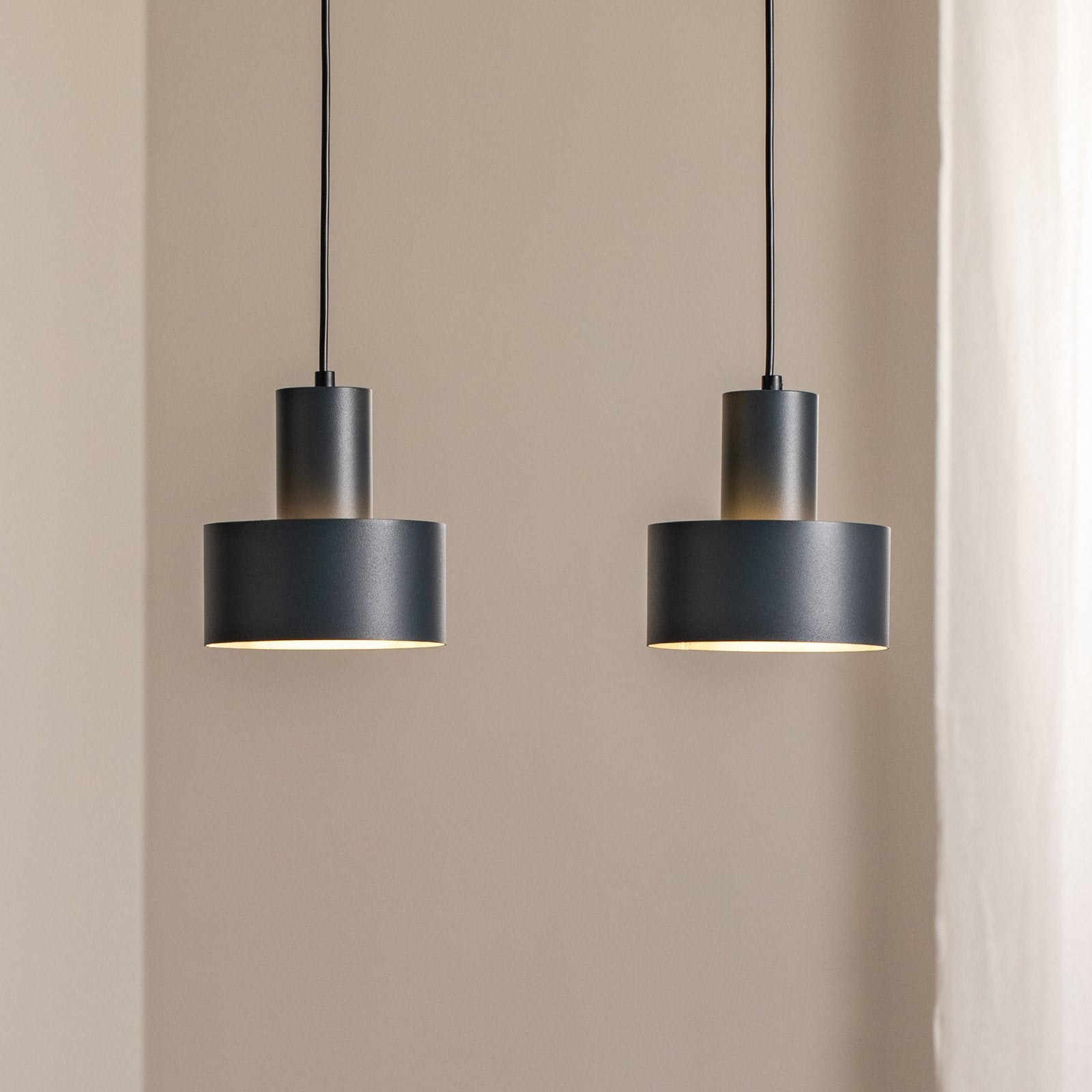Sigma Hängeleuchte Pendellampe Rif 2 anthrazit Stahl 2flg linear dimmbar E27 - 5902846810667