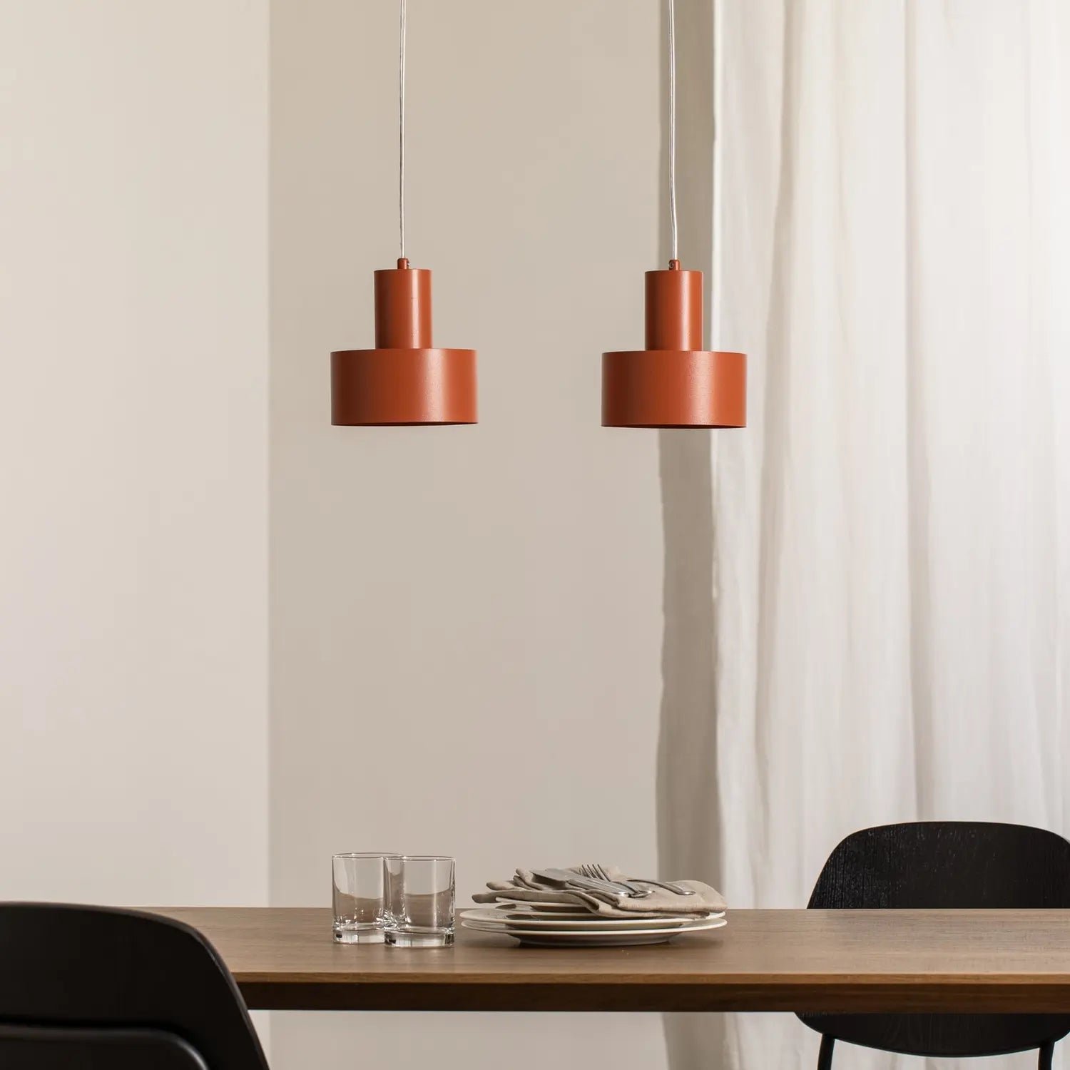 B-Ware Sigma Hängeleuchte Pendelleuchte Rif 2 Ziegelrot Linear Stahl 2 Flg Siehe Text - 5902846810636