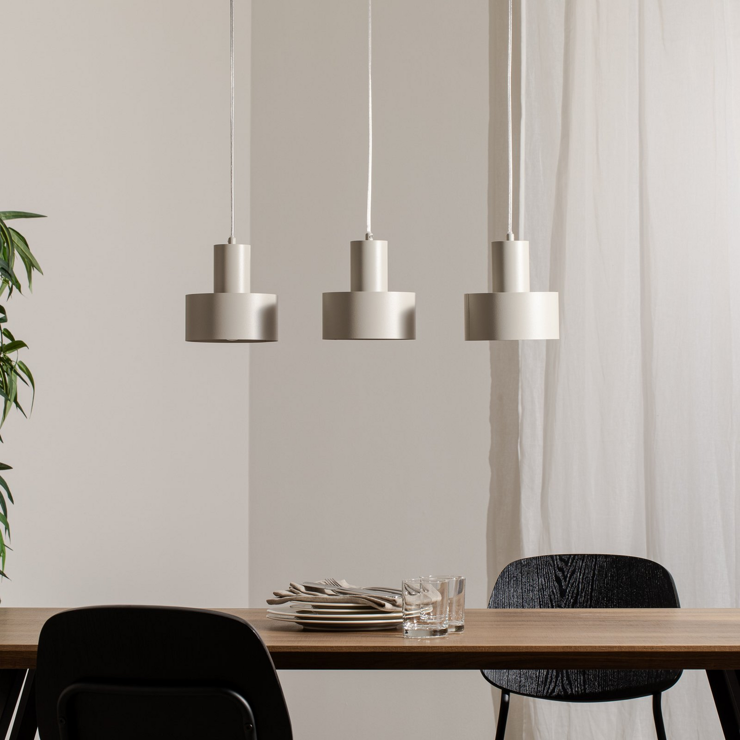 B-Ware Hängeleuchte Rif 3 Hängeleuchte Pendellampe Taupe 3 Flammig Linear Stahl - 5902846810698