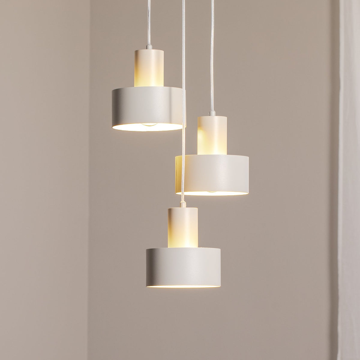 Hängeleuchte Rif 3 Pendelleuchte Lampe taupe rund 3 flammig Ø 33 cm SIEHE TEXT - 5902846810759