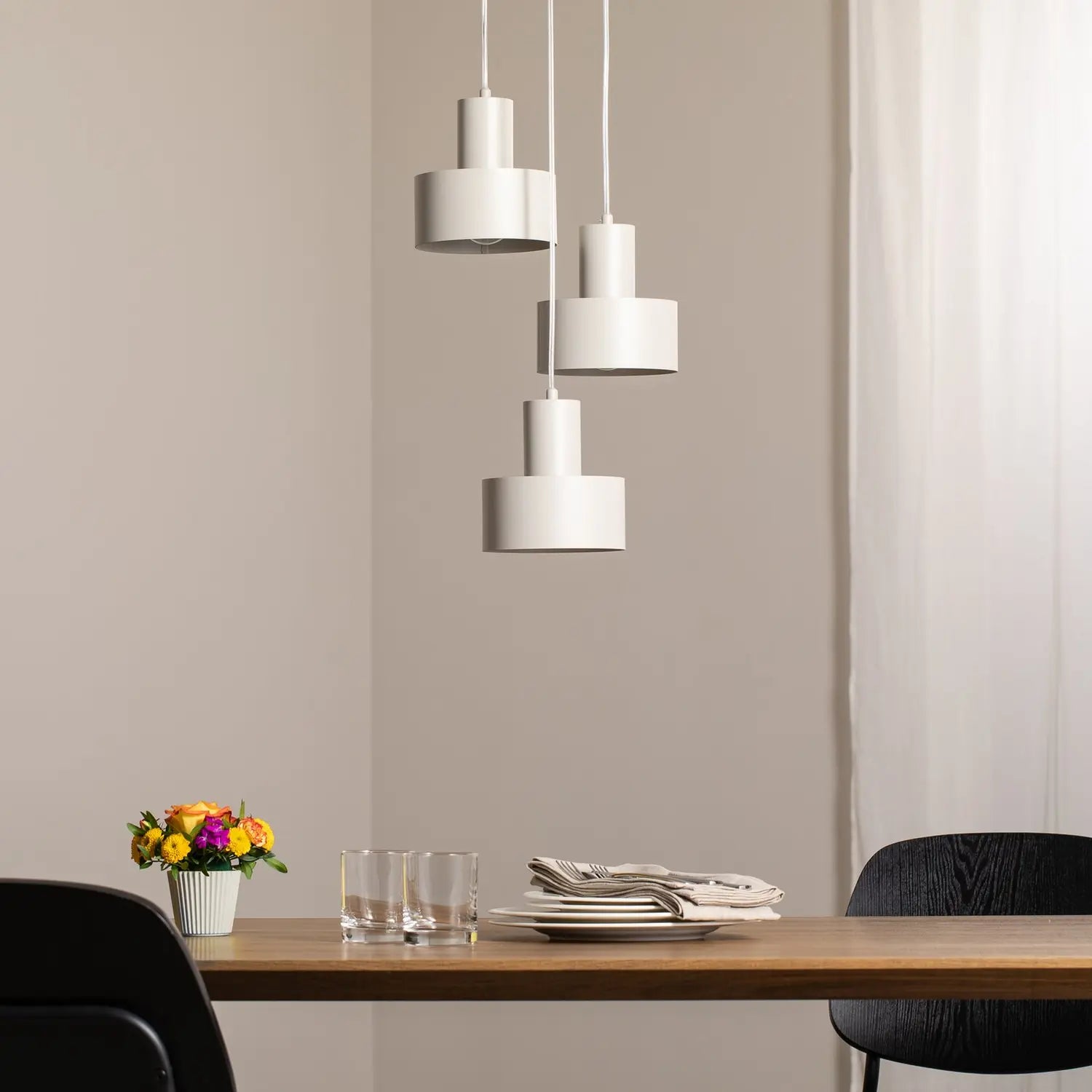 B-Ware Hängeleuchte Rif 3 Pendelleuchte Lampe Taupe Rund 3 Flammig ø 33 Cm Siehe Text - 5902846810759