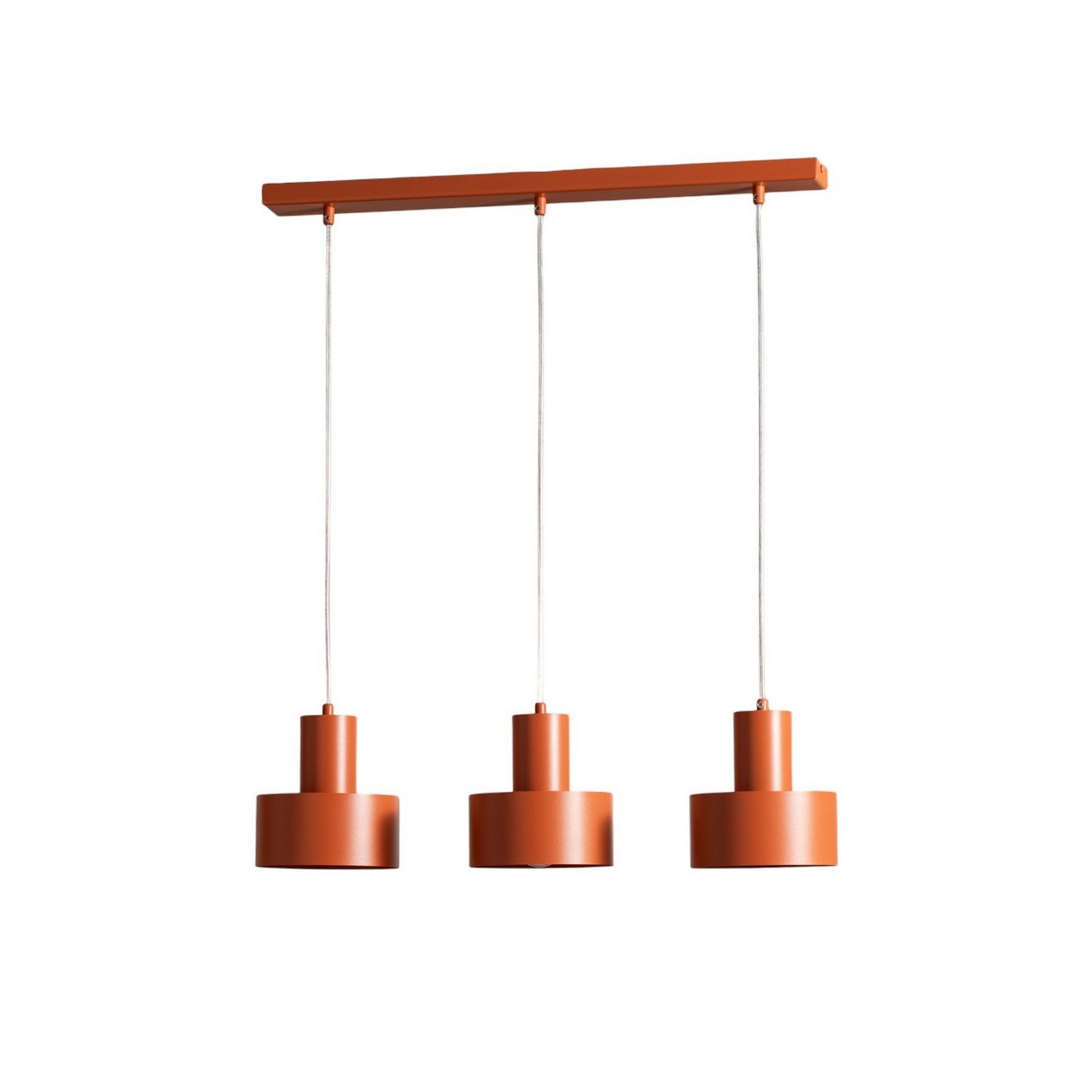 B-Ware Hängeleuchte Rif 3 Pendelleuchte Beleuchtung Ziegelrot 3 Flammig Linear Stahl441 - 5902846810674