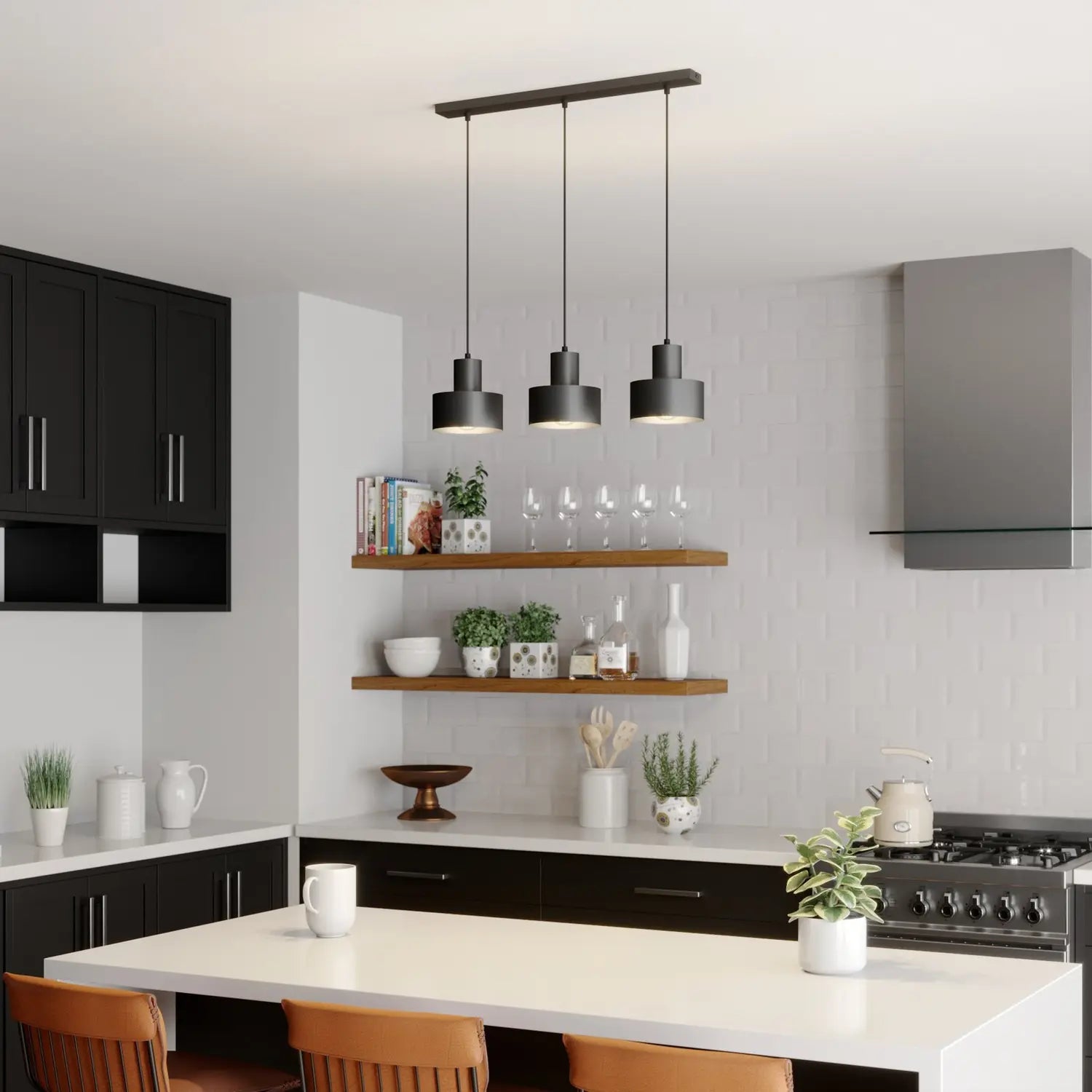 B-Ware Euluna Hängeleuchte Rif Deckenlampe Lampe Leuchte Led Dreiflammig E27 Schwarz887
