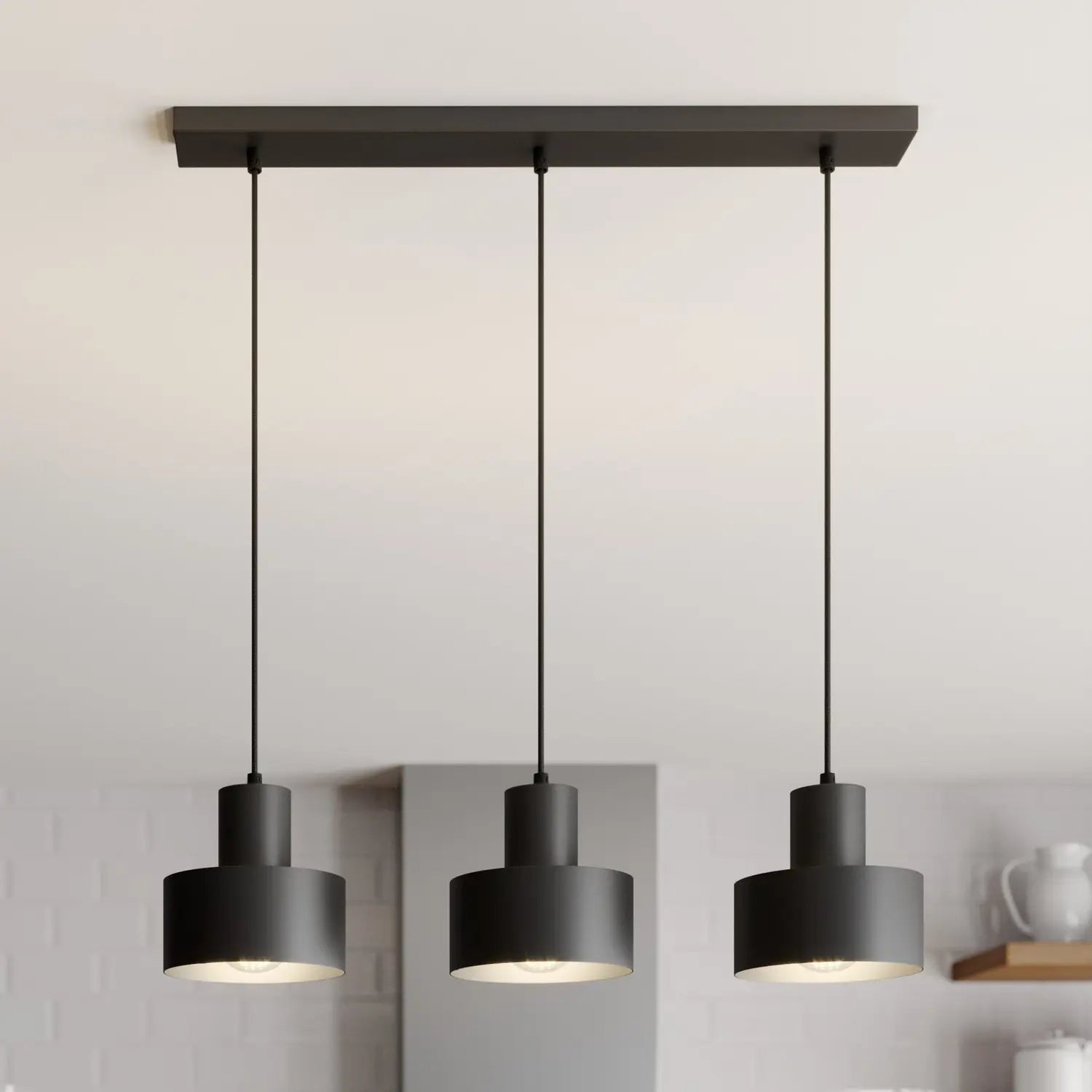 B-Ware Euluna Hängeleuchte Rif Deckenlampe Lampe Leuchte Led Dreiflammig E27 Schwarz887