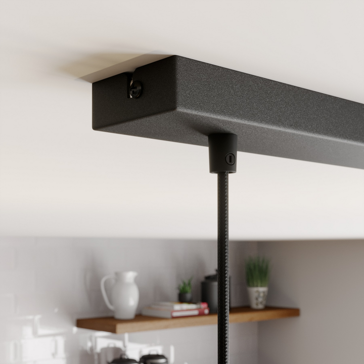 Euluna Hängeleuchte Hängelanpe Lampe Leuchte Linear Zweiflammig Schwarz Stahl B-Ware - 5902335263998