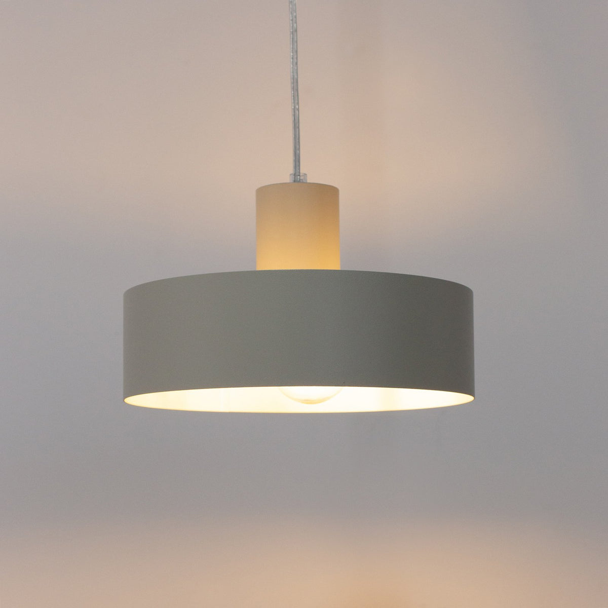 SIGMA Hängeleuchte Pendelleuchte Lampe taupe 1-flammig Ø 25 cm Stahl - 5902846810896
