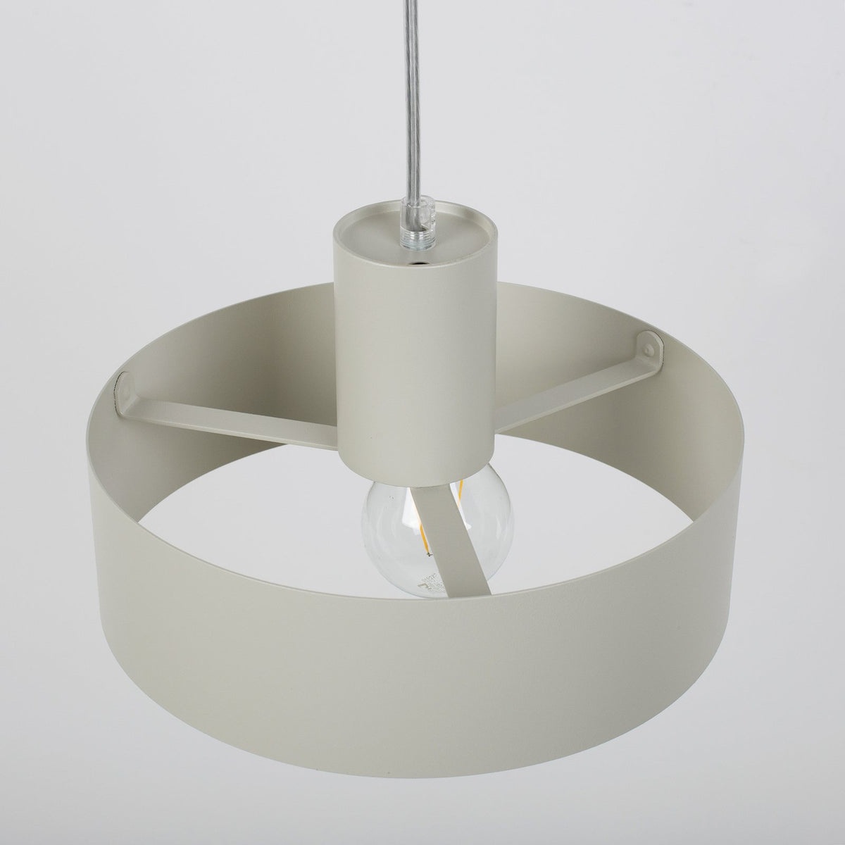 SIGMA Hängeleuchte Pendelleuchte Lampe taupe 1-flammig Ø 25 cm Stahl - 5902846810896
