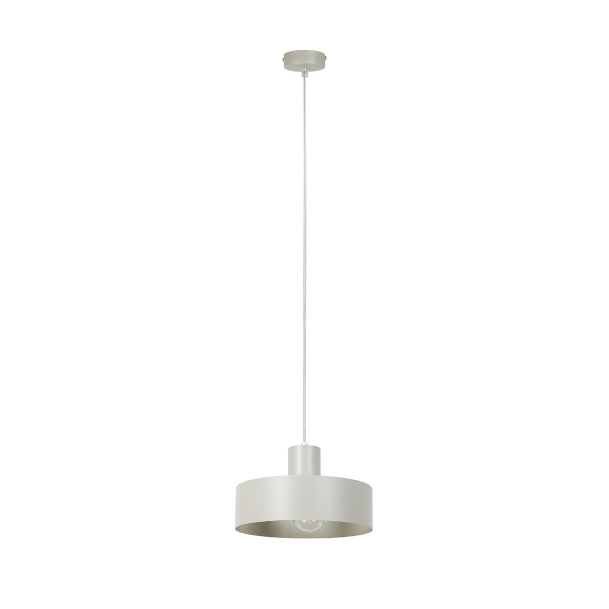 SIGMA Hängeleuchte Pendelleuchte Lampe taupe 1-flammig Ø 25 cm Stahl - 5902846810896