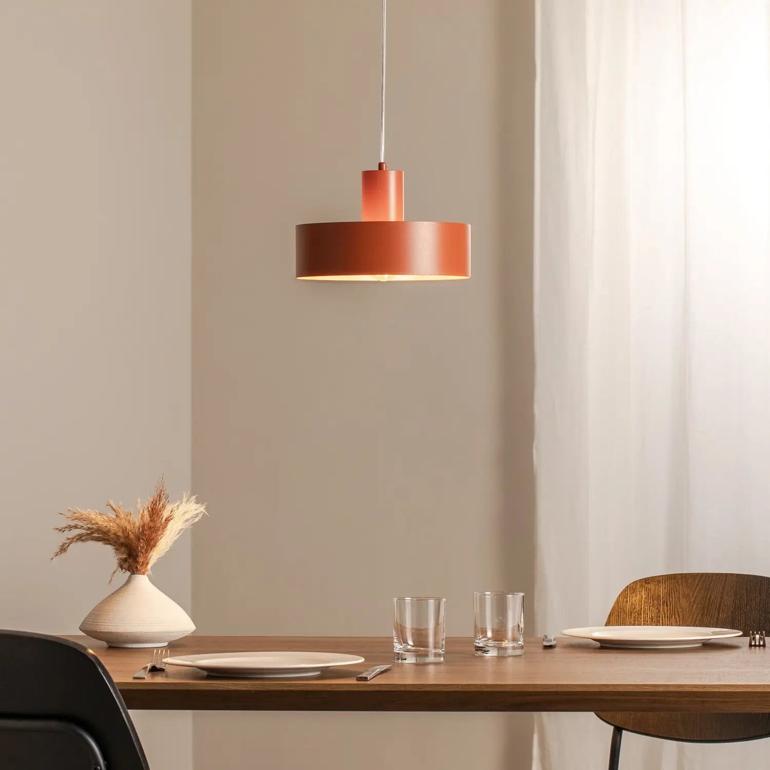 B-Ware Hängeleuchte Rif M Pendelleuchte Lampe Ziegelrot 1 Flammig ø 25 Cm Stahl476 - 5902846810872