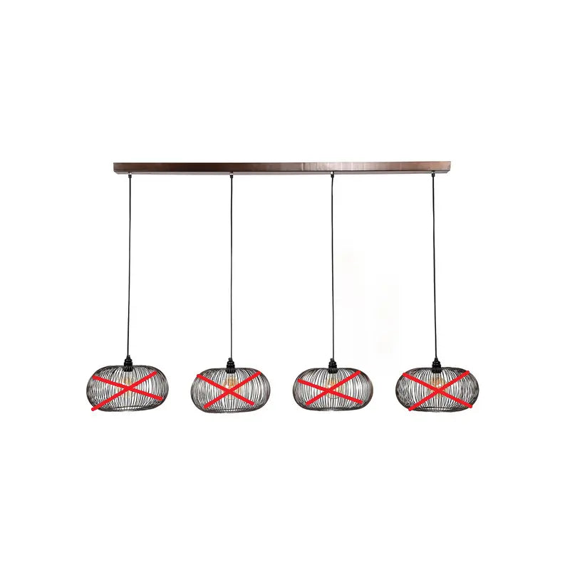 B-Ware Hängeleuchte Rippberg Deckenlampe Deckenleuchte Lampe 4flg Siehe Text/Foto - 8713244083792