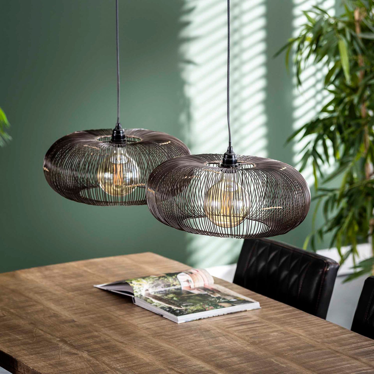 B-Ware Zijlstra Hängeleuchte Rippberg Pendelleuchte Deckenlampe Schwarz Zweiflammig