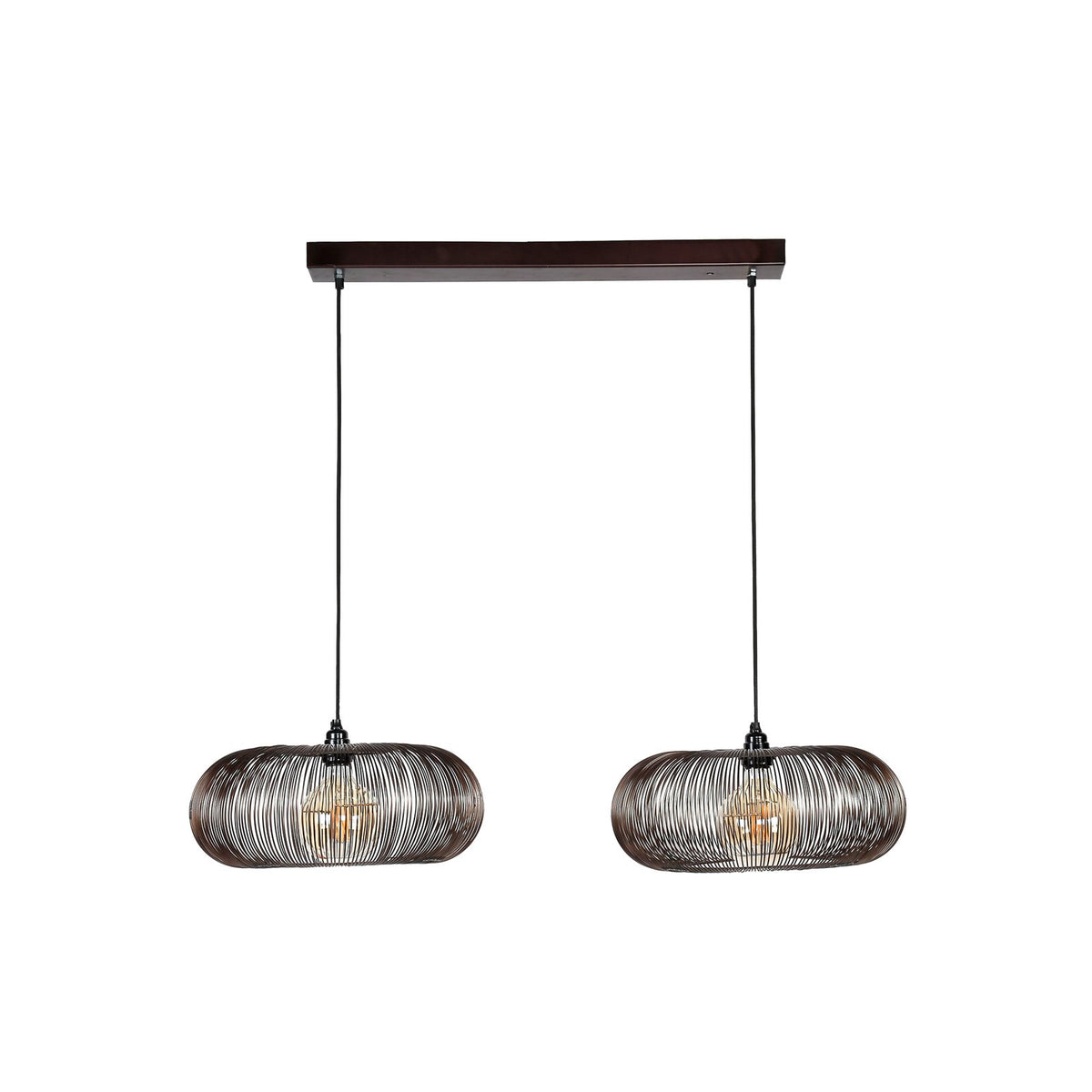 Zijlstra Hängeleuchte Rippberg Pendelleuchte Deckenlampe schwarz zweiflammig - 8713244083785