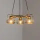 Lucea Rolan Hängeleuchte Pendelleuchte Glas messingfarben Ø 56 cm 3-flammig E27 - 8698525683222