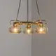 B-Ware Lucea Rolan Hängeleuchte Pendelleuchte Glas Messingfarben ø 56 Cm 3 Flammig E27 - 8698525683222