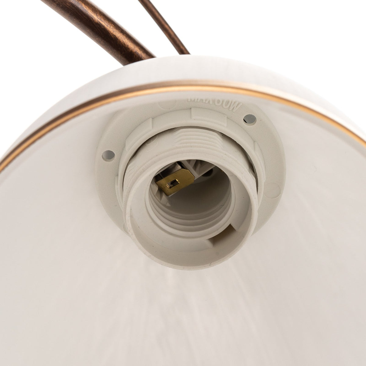 Lamkur Hängeleuchte Roma in Weiß und Braun dreiflammig Hängelampe Leuchte Lampe - 5907687402903