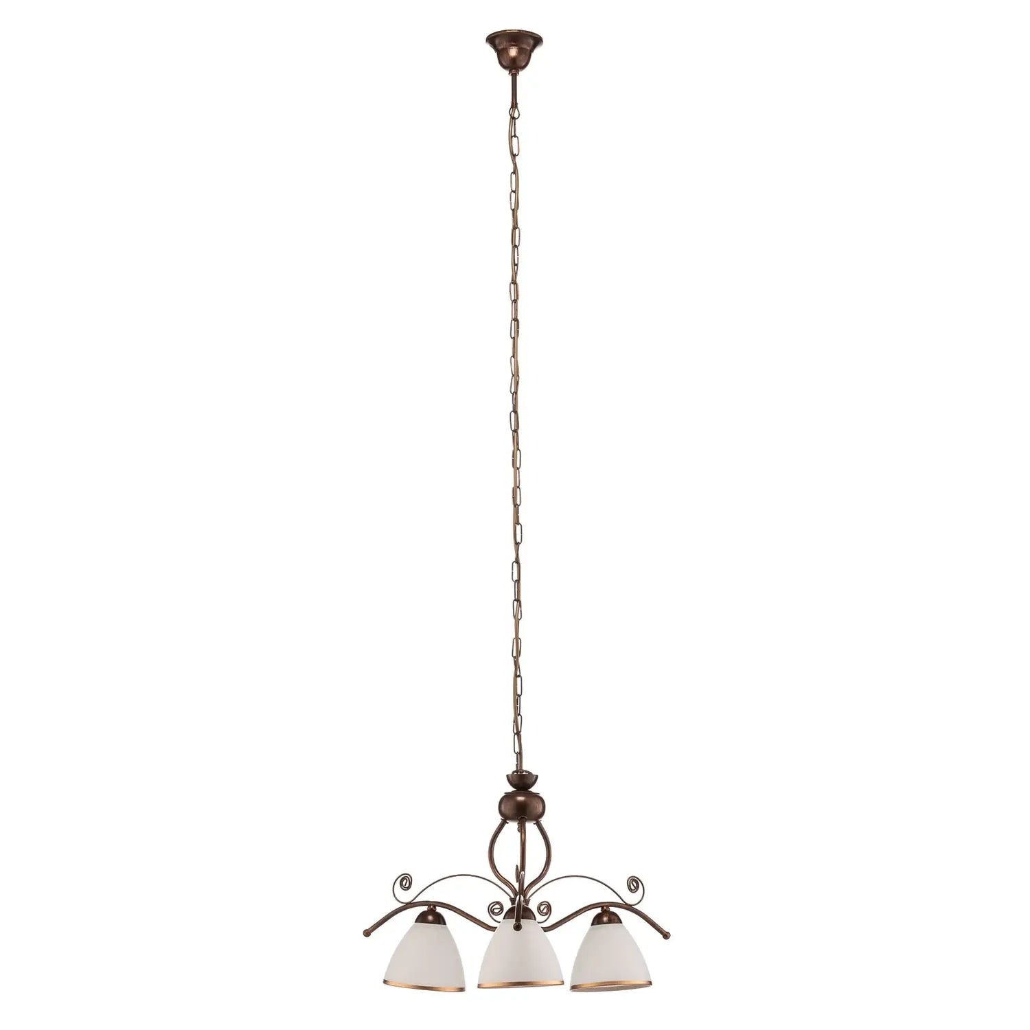 B-Ware Lamkur Hängeleuchte Roma In Weiß Und Braun Dreiflammig Hängelampe Leuchte Lampe - 5907687402903