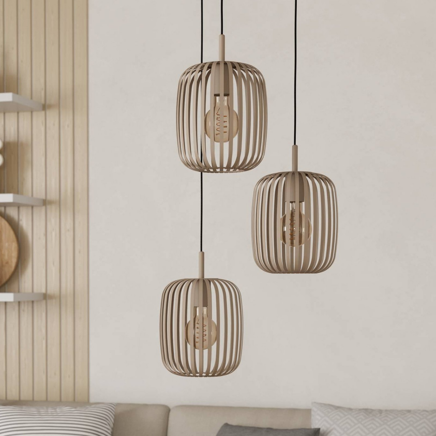 B-Ware Eglo Hängeleuchte Romazzina ø 46 Cm Sandfarben Stahl Deckenlampe Lampe Leuchte
