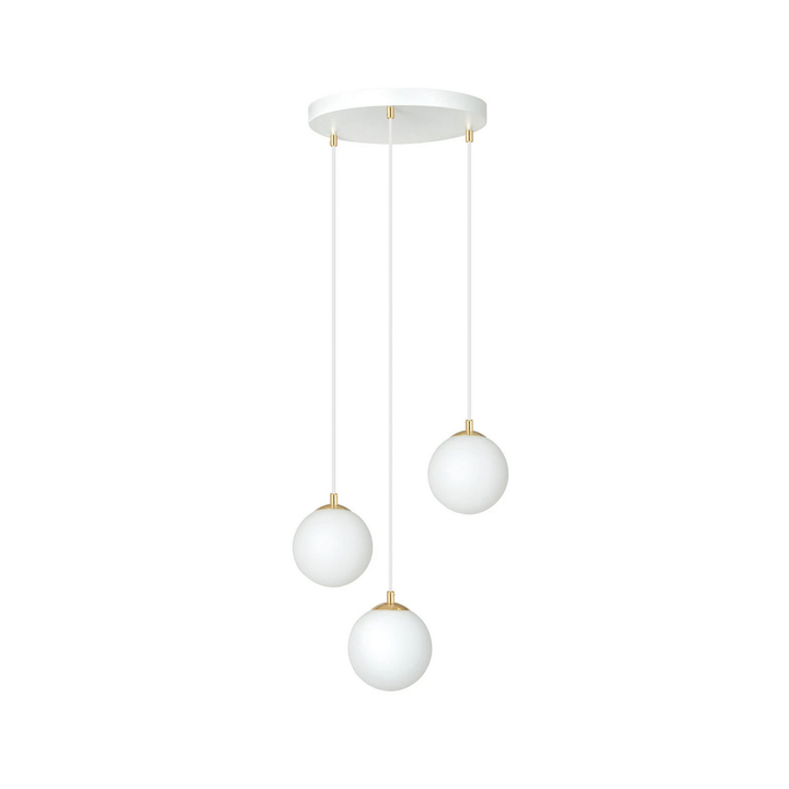 Emibig Lighting Hängeleuchte Pendelleuchte Royal 3 Flg Opalweiß Weiß Glas E14 B-Ware - 5901738926141