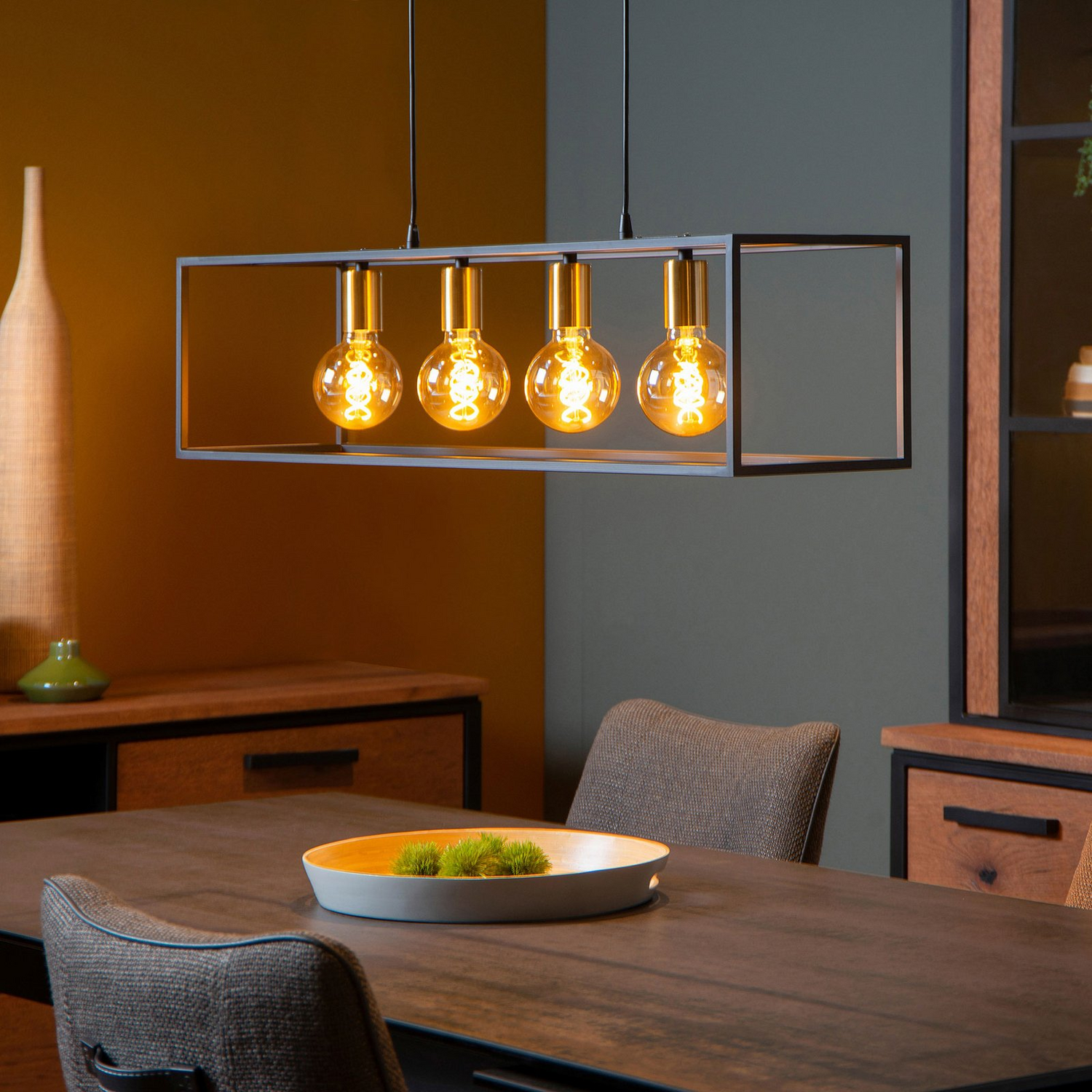 B-Ware Lucide Hängeleuchte Ruben Pendelleuchte Hängelampe Lampe Mit Rahmen 4 Flmg E27 - 5411212000163