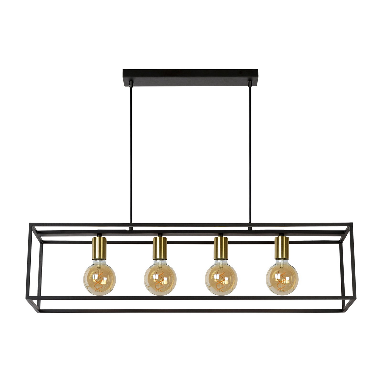 B-Ware Lucide Hängeleuchte Ruben Pendelleuchte Hängelampe Lampe Mit Rahmen 4 Flmg E27 - 5411212000163