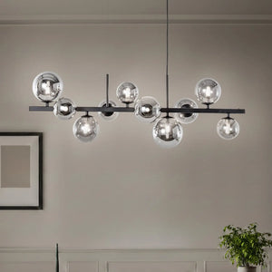 B-Ware Hängeleuchte Pendelleuchte Rumba Glas Metall Schwarz Rauchgrau Lampe Leuchte